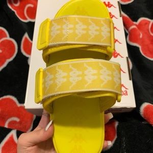 Kappa 222 Banda Aster 1 slides yellow-white unisex men’s 5/women’s 7